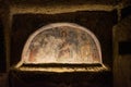 Beautiful shot of a religious painting in Catacombs of San Gennaro, Rione SanitÃÂ , Naples, Italy